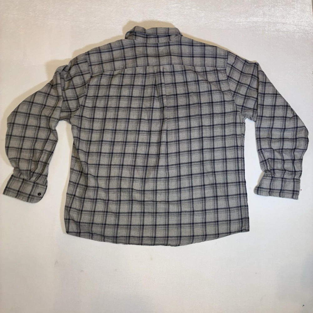 Peter Millar Button Down Mens XL Grey Blue Plaid Long Sleeve Luxury Casual Shirt - Picture 4 of 9